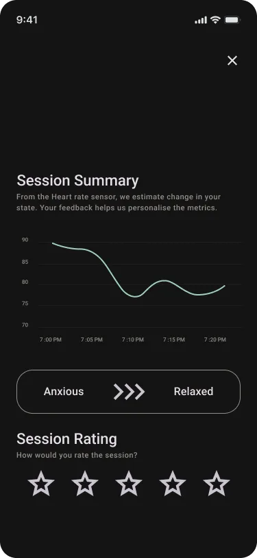 Sychedelic companion app screen